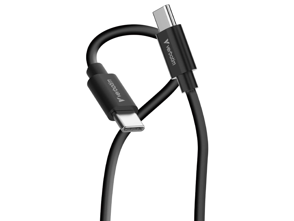 Verbatim Essentials 1m Sync & Charge USB-C to USB-C 60W Cables (2-Pack)