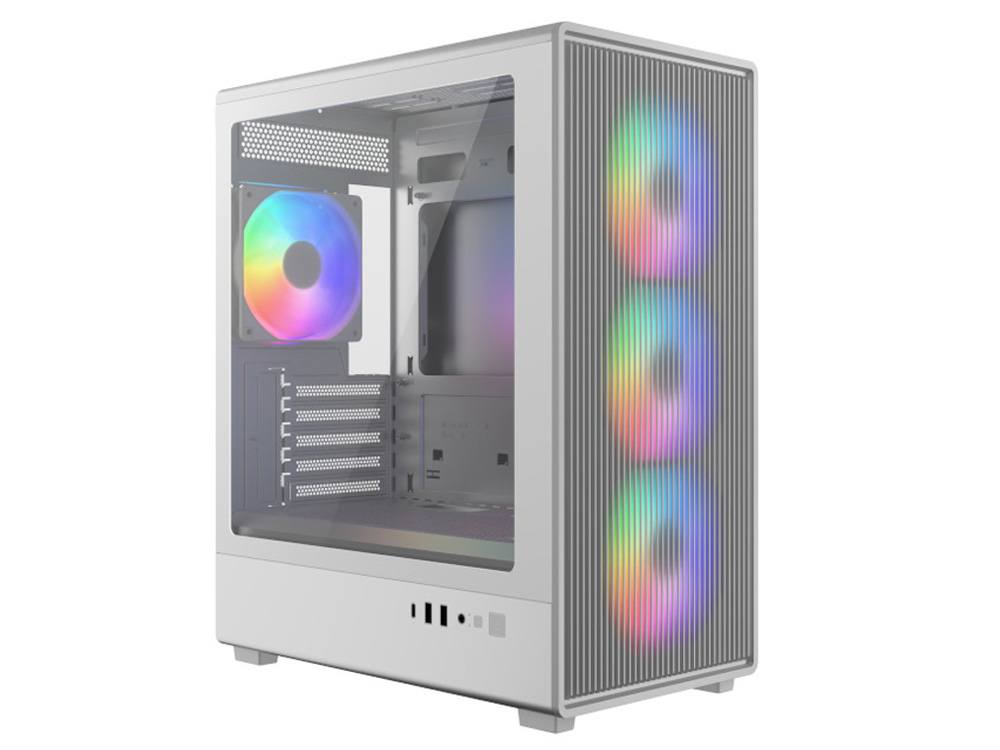 Cooler Master Elite 350 ARGB Micro-ATX Mini Tower Case - White