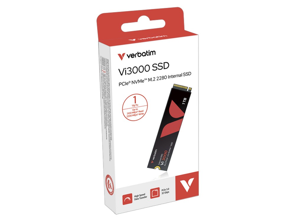Verbatim Vi3000 1TB PCIe Gen3 NVMe M.2 2280 SSD - Fast Delivery