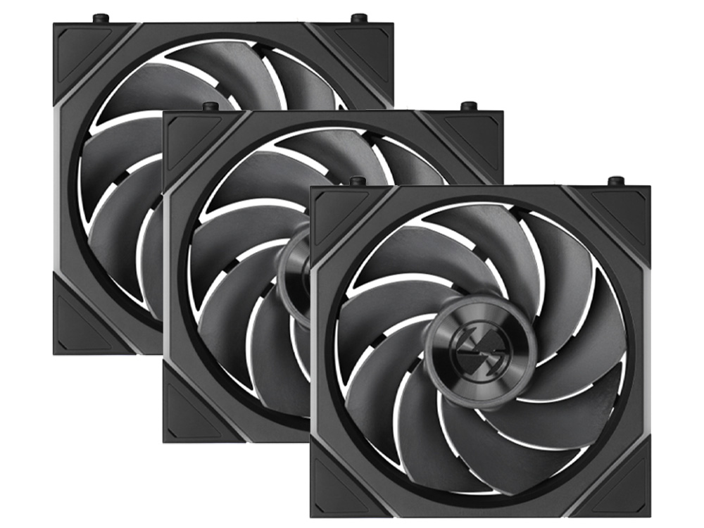 Lian Li UNI FAN TL Flex Wireless 120mm Reverse Blade ARGB Fan - Black (3-Pack)