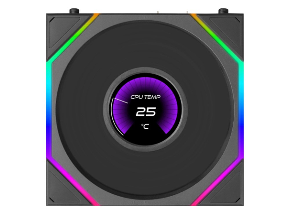 Lian Li UNI FAN TL LCD FLEX 120mm Reverse Blade ARGB Case Fan - Black (Single Pack)
