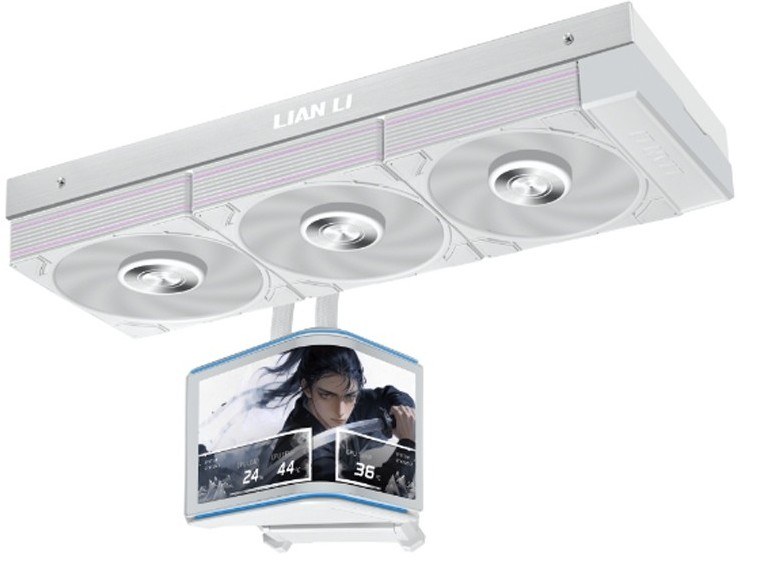 Lian Li HydroShift II OLED Curved 360mm AIO CPU Cooler - White