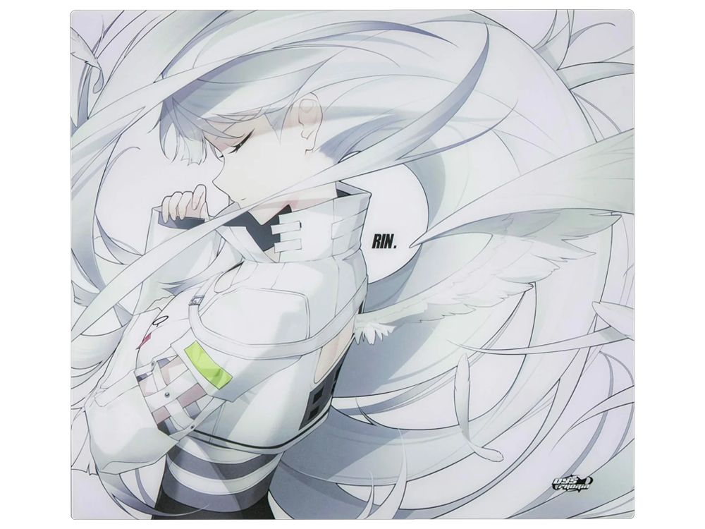 Arbiter Studio x Dysphoria Rin 500x450mm White Glass Gaming Mouse Pad
