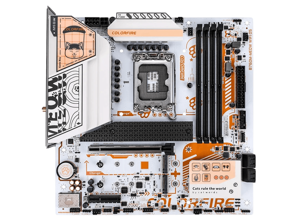 Colorful COLORFIRE WIFI D5 Orange Intel B760 LGA1700 mATX Motherboard