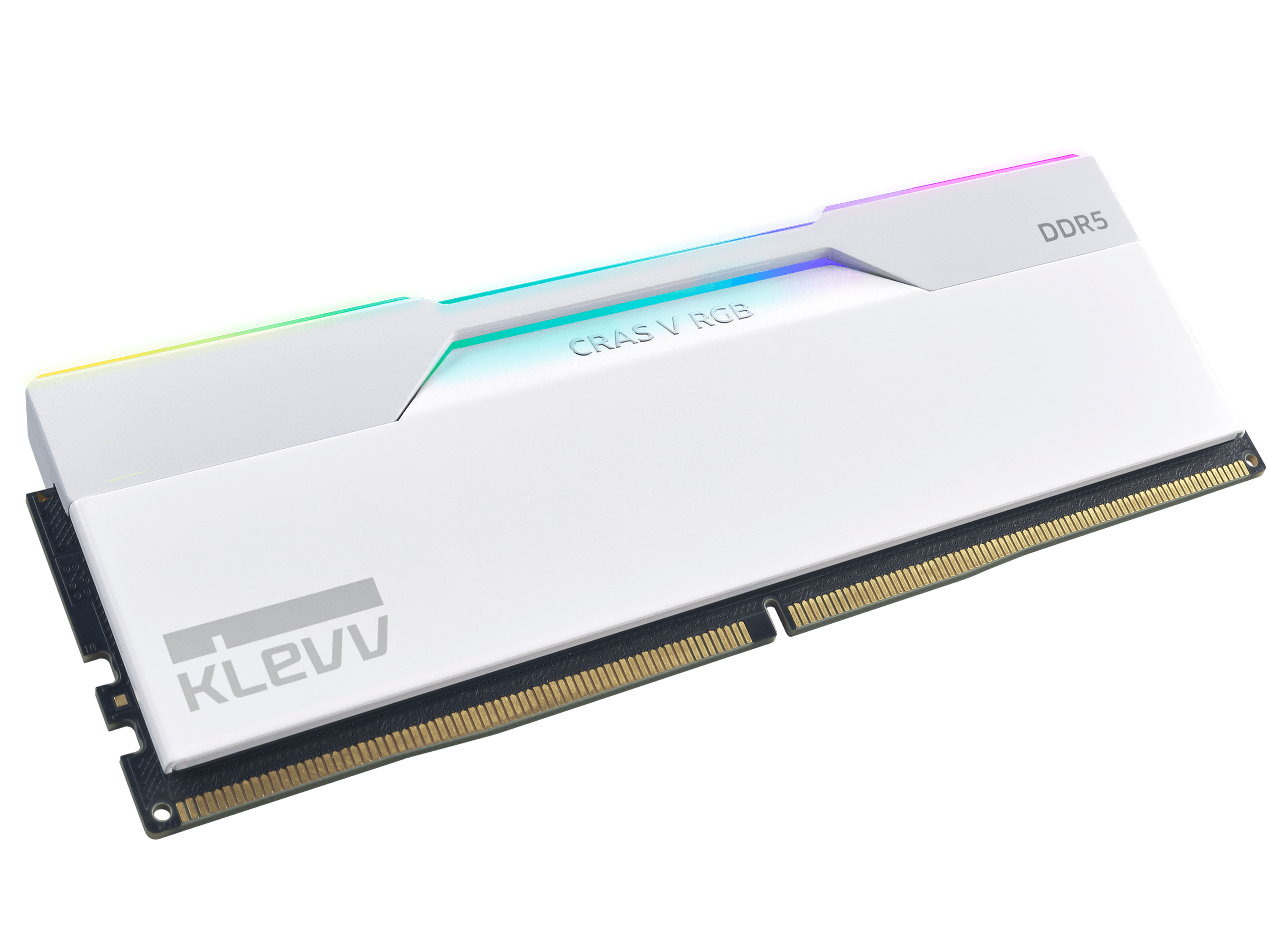 Klevv CRAS V RGB 32GB (2 x 16GB) DDR5 6000MHz CL30 Desktop Memory - White thumbnail 3